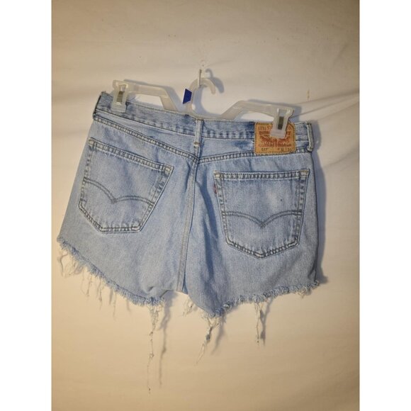 Levis Upcycled Jean Shorts Size 32 Waist Womens Size 16 Style 527 Cut Offs - Picture 1 of 2